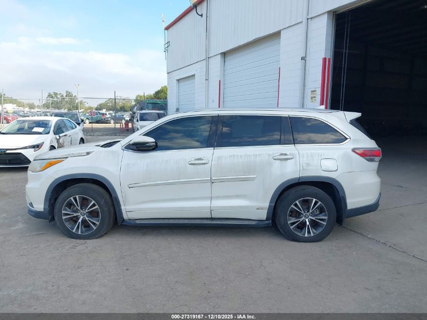 2016 Toyota Highlander Xle V6 VIN: 5TDJKRFH8GS293184 Lot: 27319167