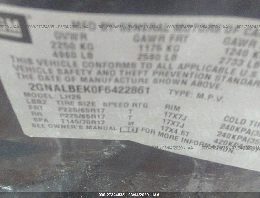 2GNALBEK0F6422861