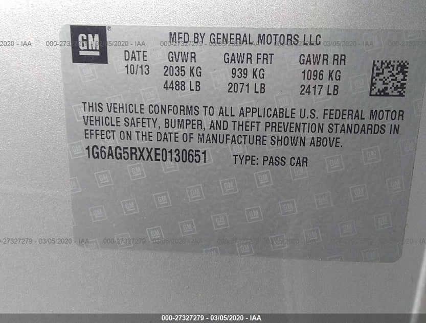 1G6AG5RXXE0130651