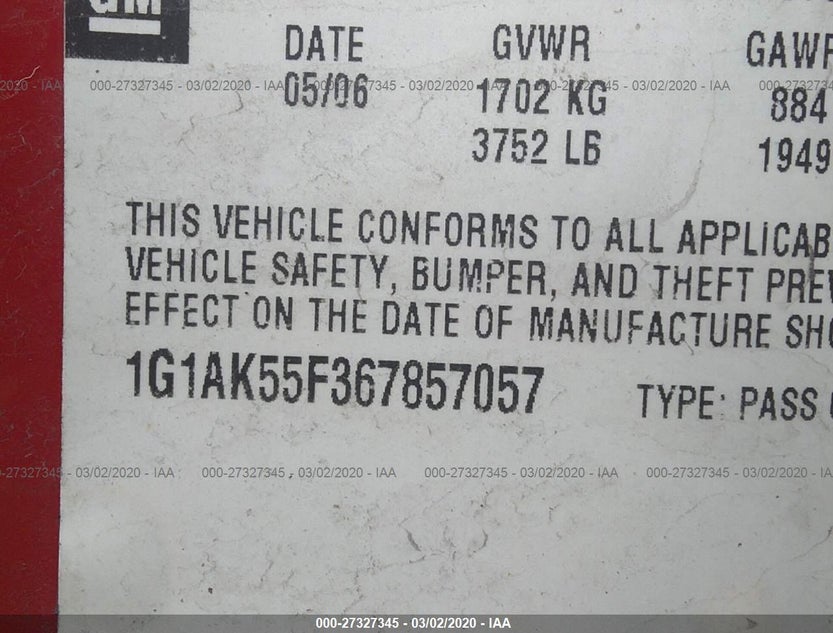 1G1AK55F367857057
