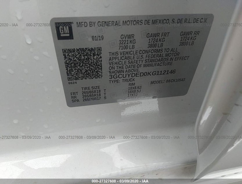 3GCUYDED0KG112146