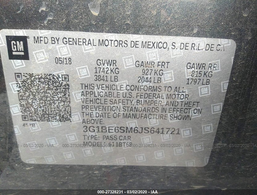 3G1BE6SM6JS641721
