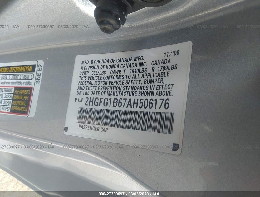 2HGFG1B67AH506176