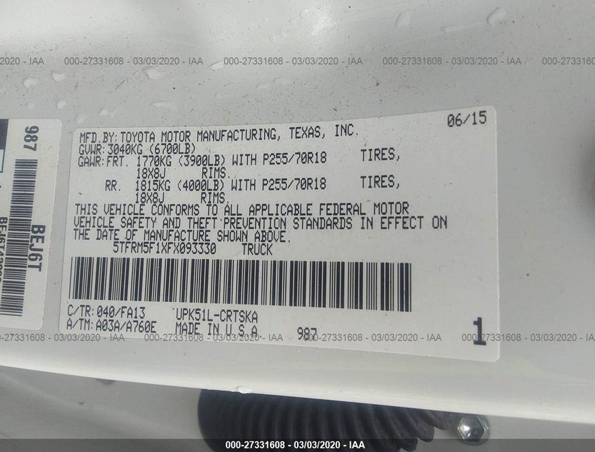 5TFRM5F1XFX093330