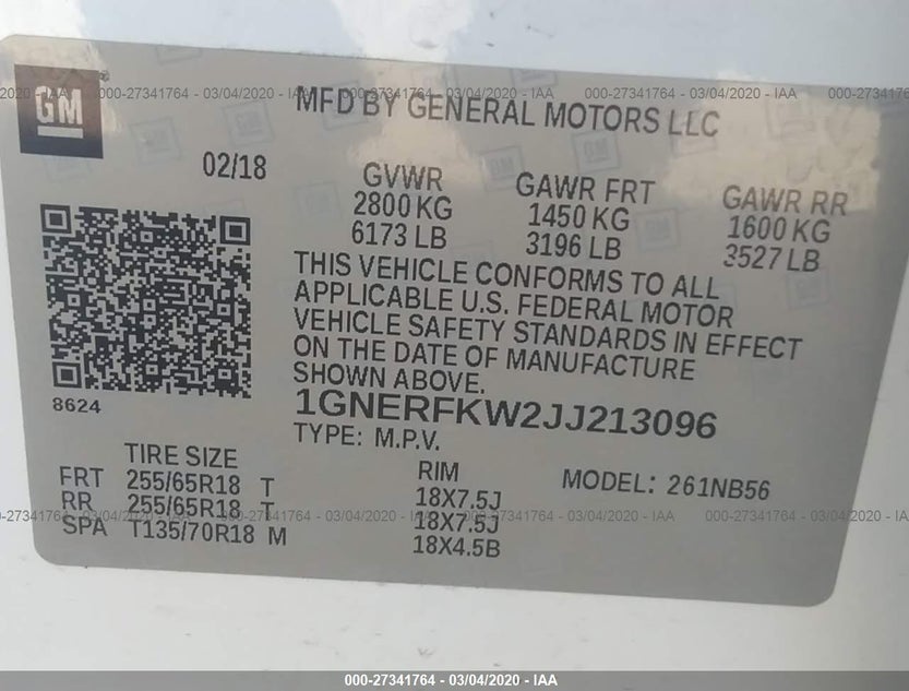 1GNERFKW2JJ213096