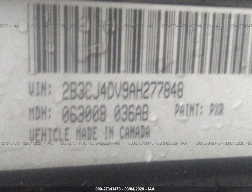 2B3CJ4DV9AH277848