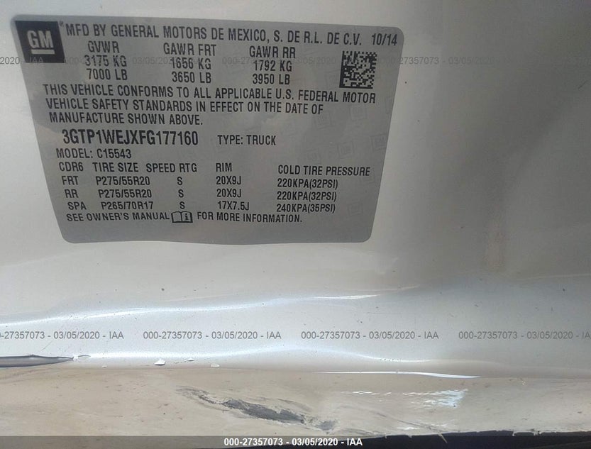 3GTP1WEJXFG177160