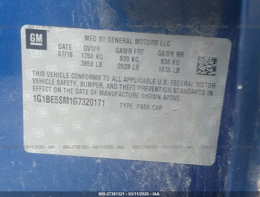 1G1BE5SM1G7320171