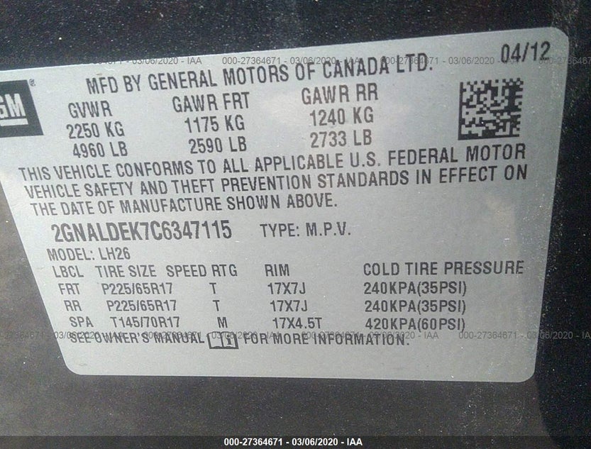 2GNALDEK7C6347115