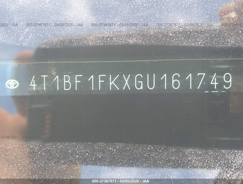 4T1BF1FKXGU161749