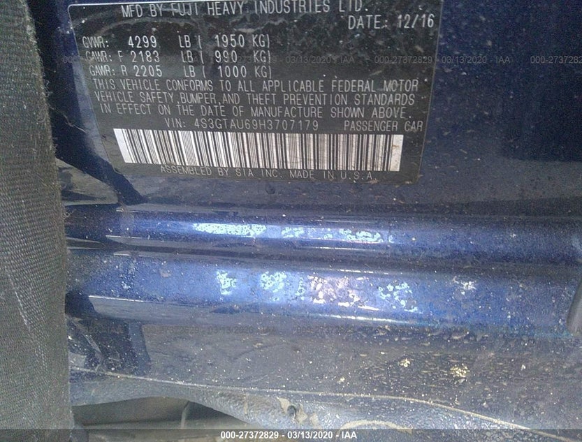 4S3GTAU69H3707179