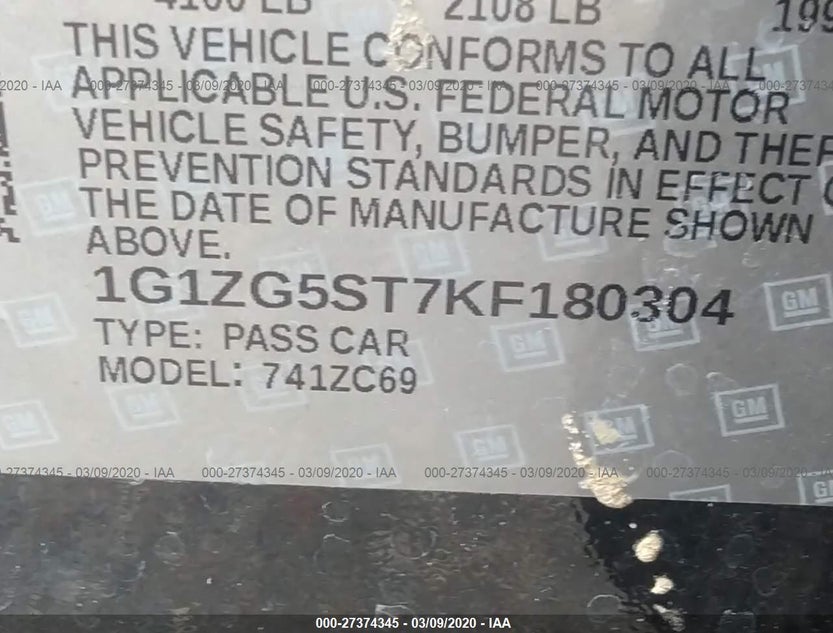 1G1ZG5ST7KF180304