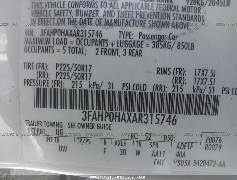 3FAHP0HAXAR315746