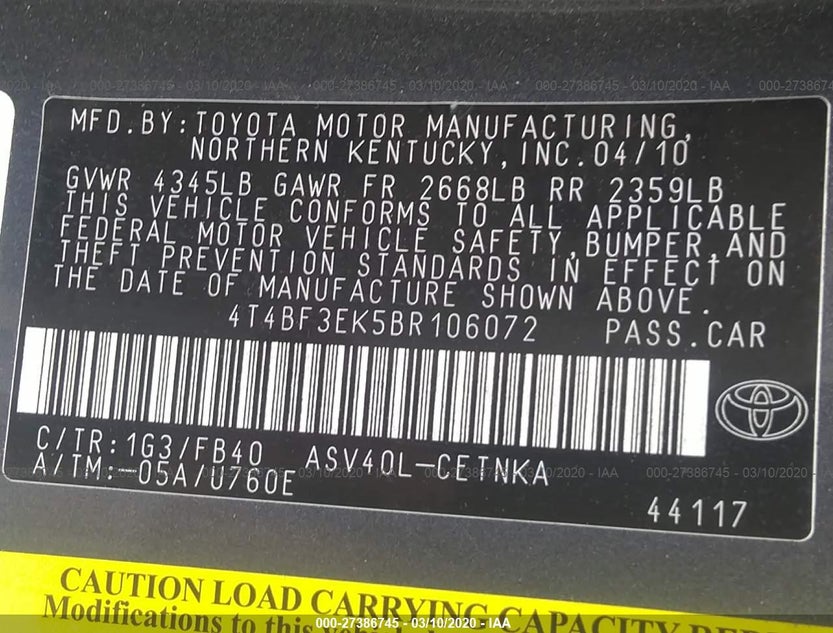 4T4BF3EK5BR106072
