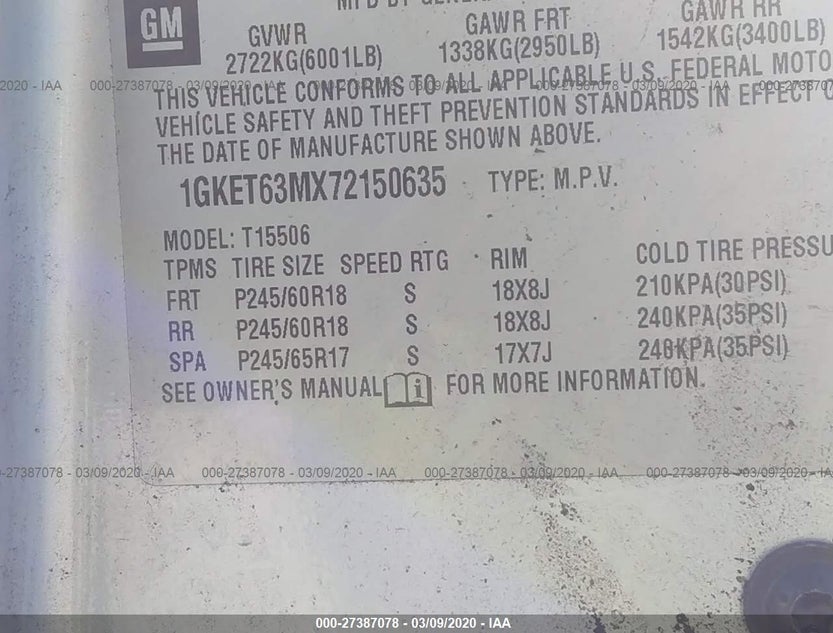 1GKET63MX72150635