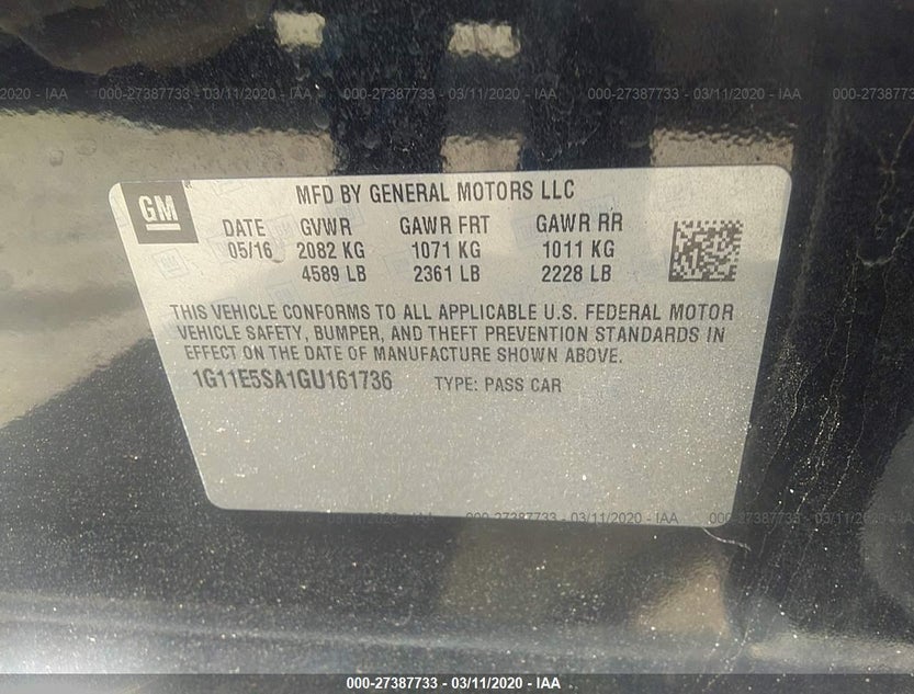 1G11E5SA1GU161736