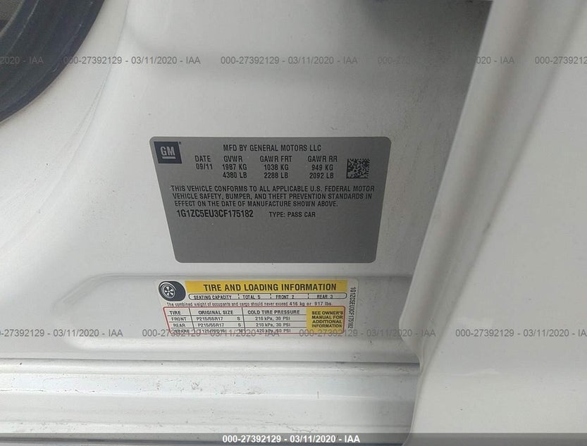 1G1ZC5EU3CF175182