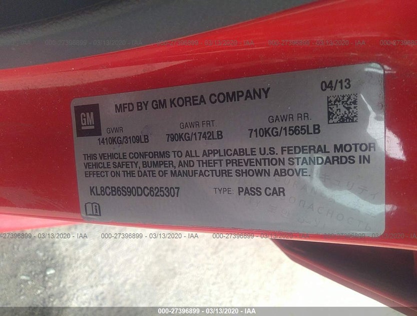 KL8CB6S90DC625307