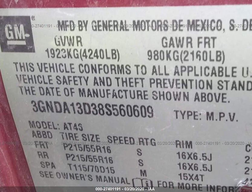 3GNDA13D38S560609