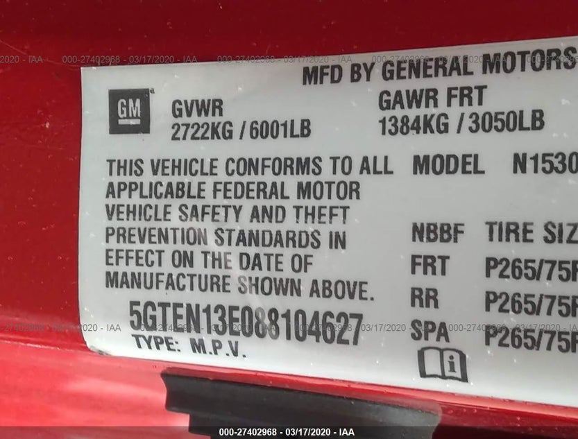 5GTEN13E088104627