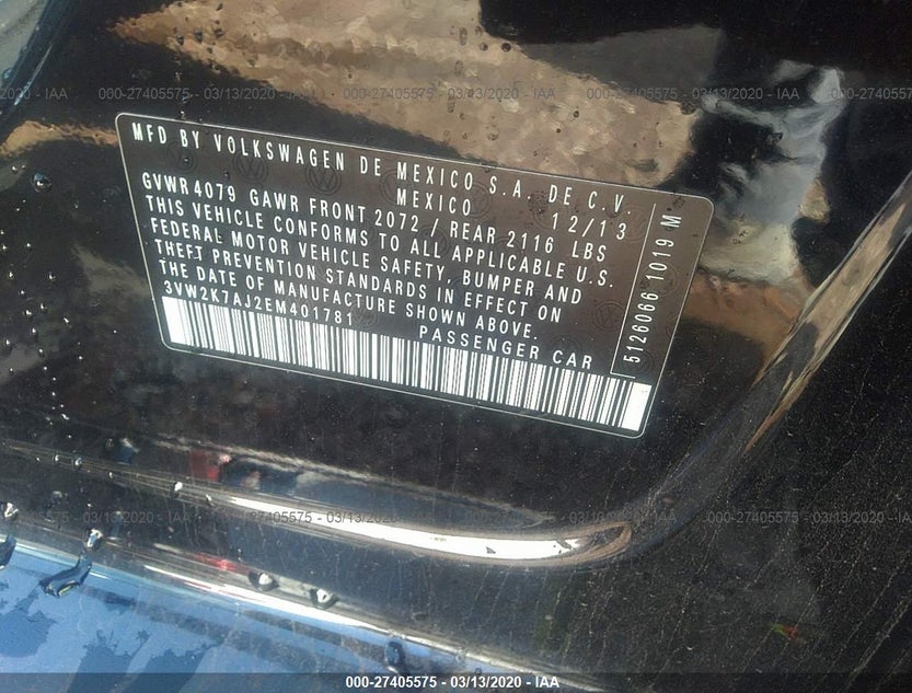 3VW2K7AJ2EM401781