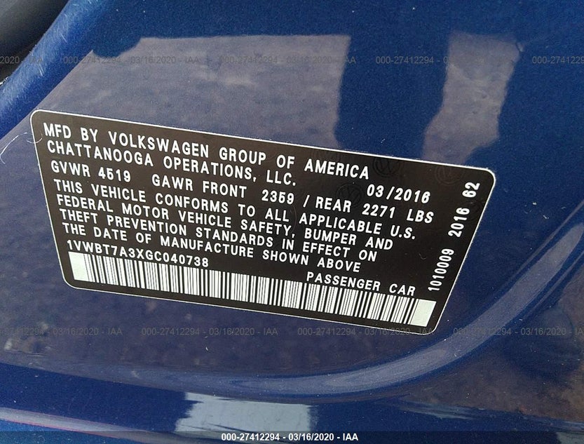 1VWBT7A3XGC040738
