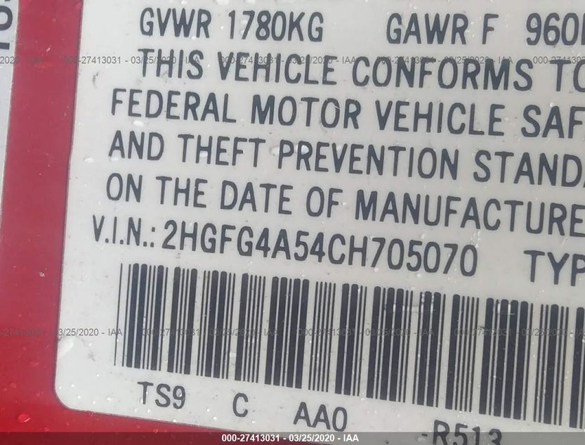 2HGFG4A54CH705070