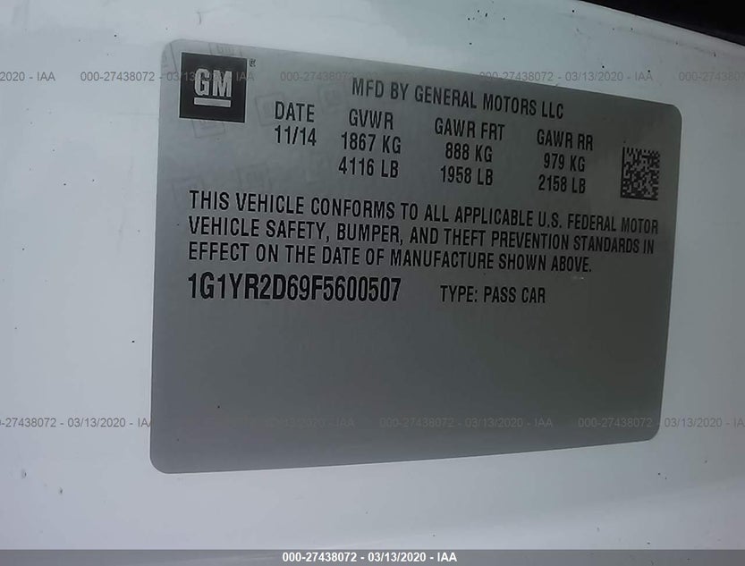 1G1YR2D69F5600507
