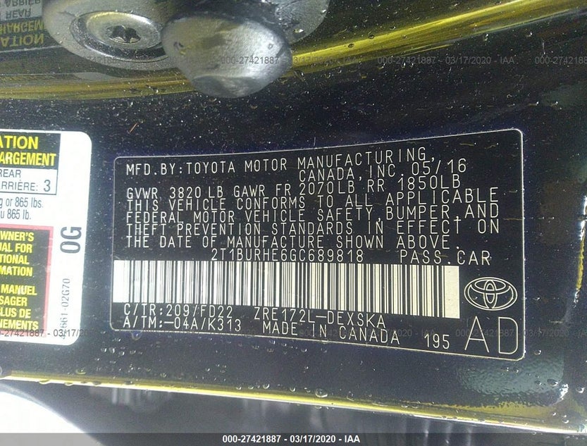 2T1BURHE6GC689818