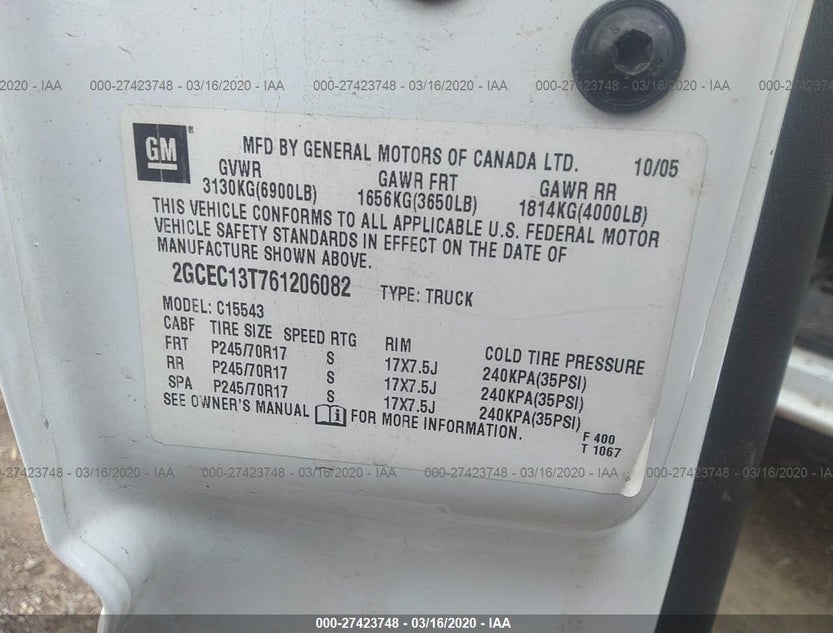 2GCEC13T761206082