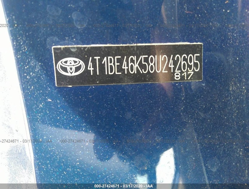 4T1BE46K58U242695
