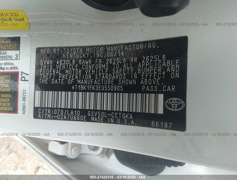 4T1BK1FK3EU550905