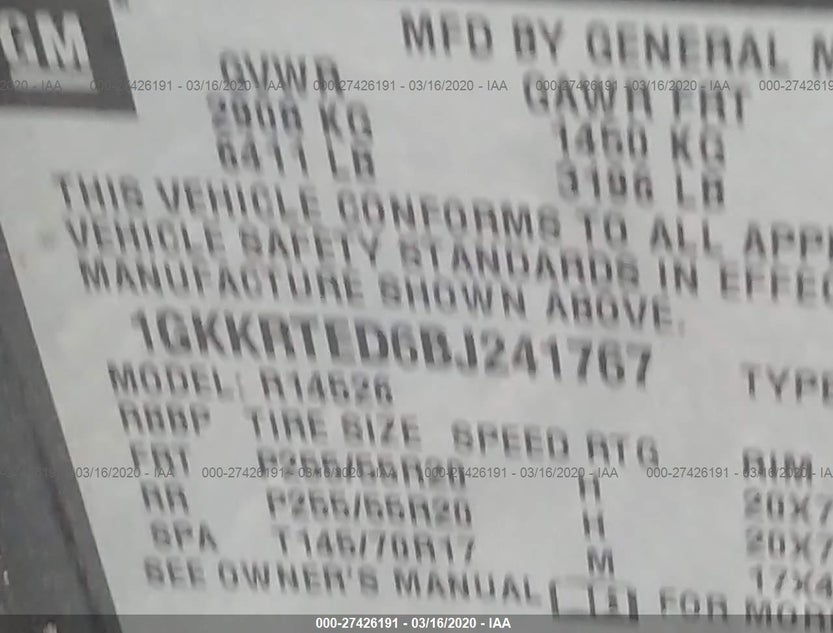 1GKKRTED6BJ241767