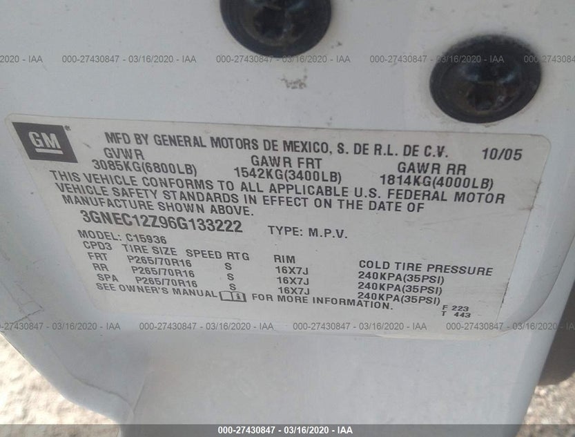 3GNEC12Z96G133222