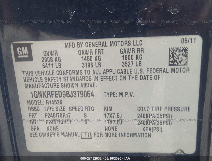 1GNKRFED9BJ379064