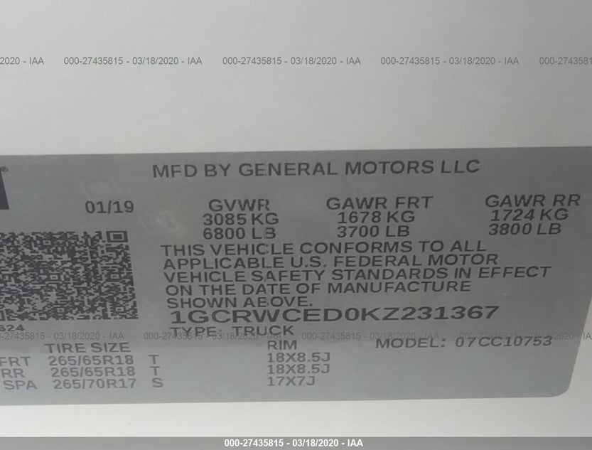 1GCRWCED0KZ231367