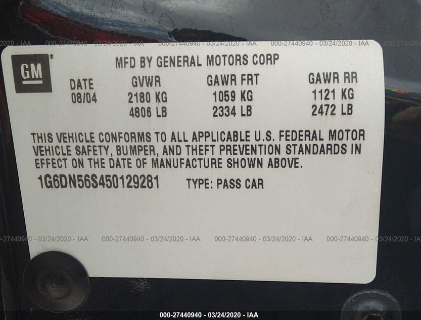 1G6DN56S450129281