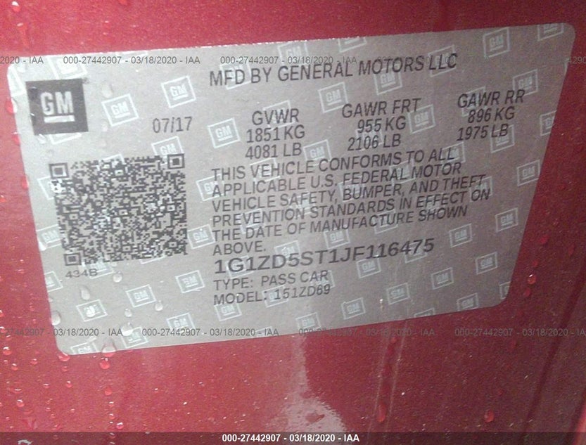 1G1ZD5ST1JF116475