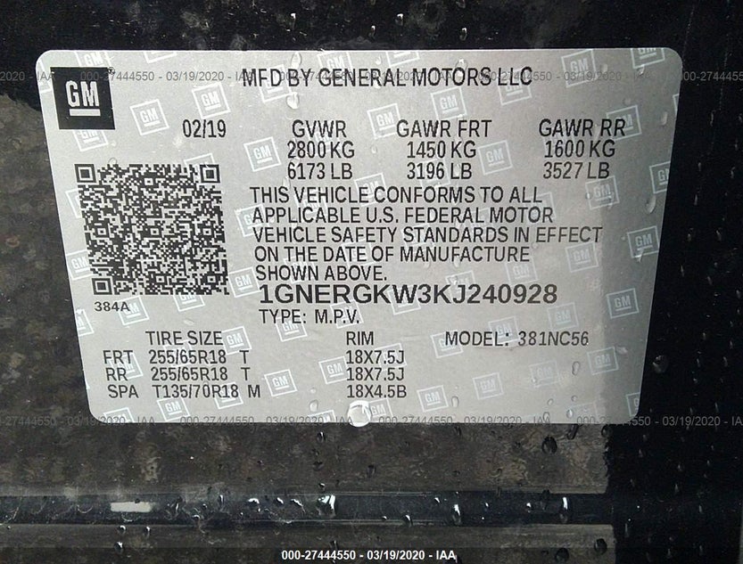 1GNERGKW3KJ240928
