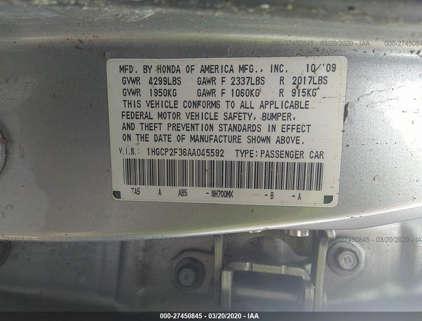 1HGCP2F36AA045592