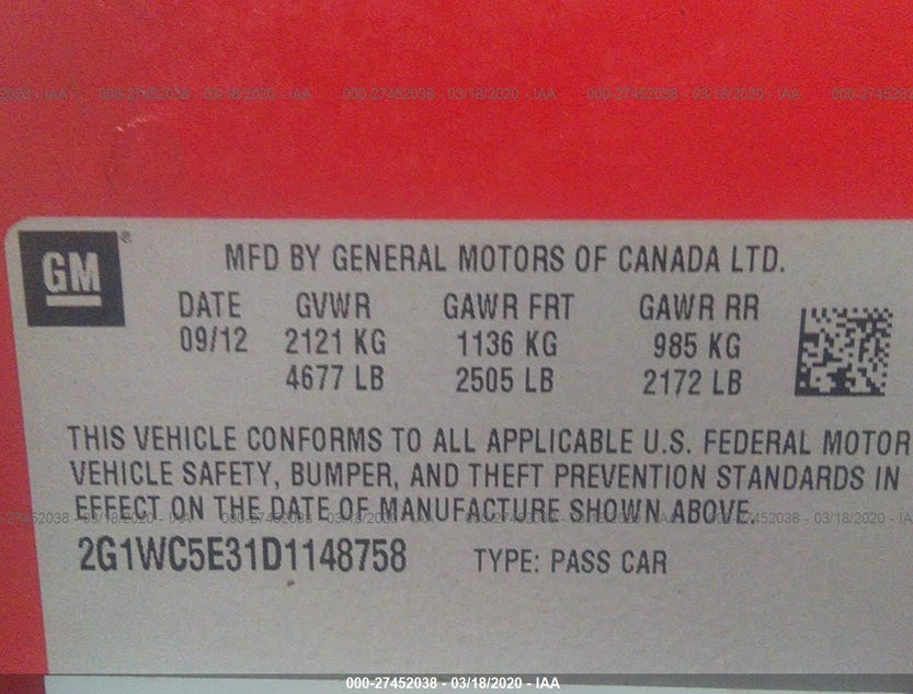 2G1WC5E31D1148758