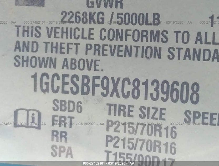 1GCESBF9XC8139608
