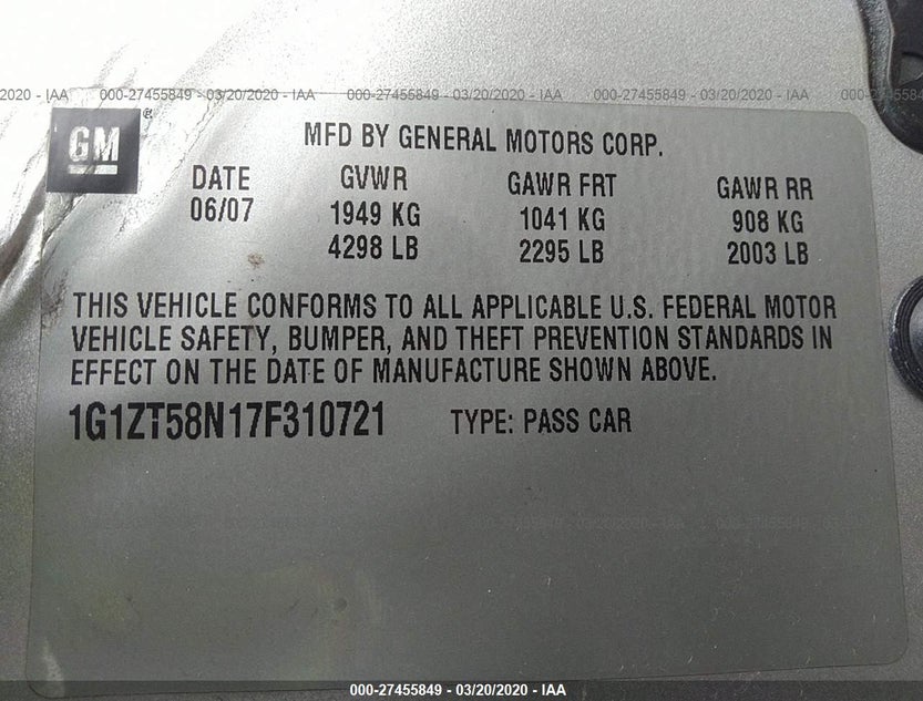 1G1ZT58N17F310721