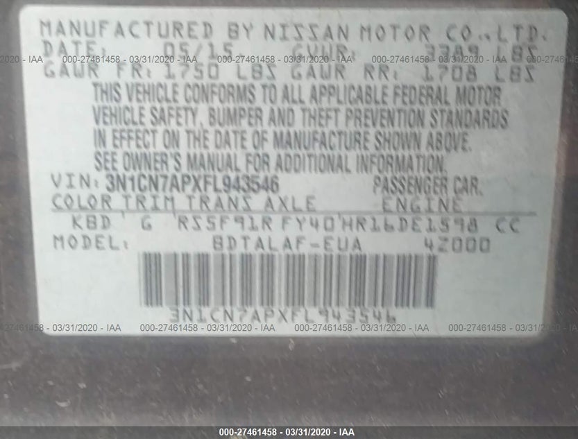 3N1CN7APXFL943546
