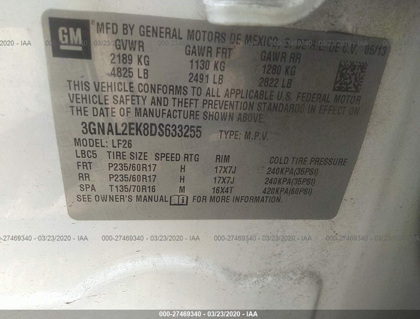 3GNAL2EK8DS633255