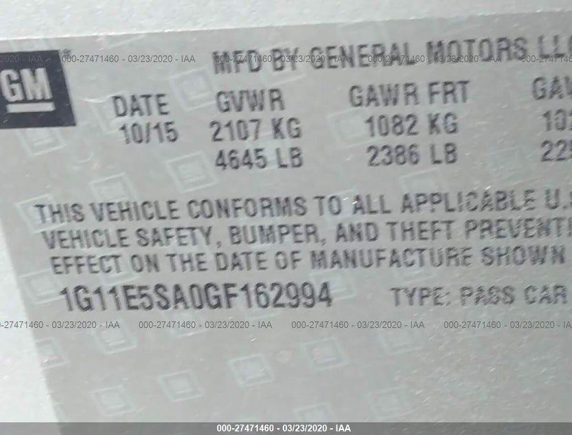 1G11E5SA0GF162994