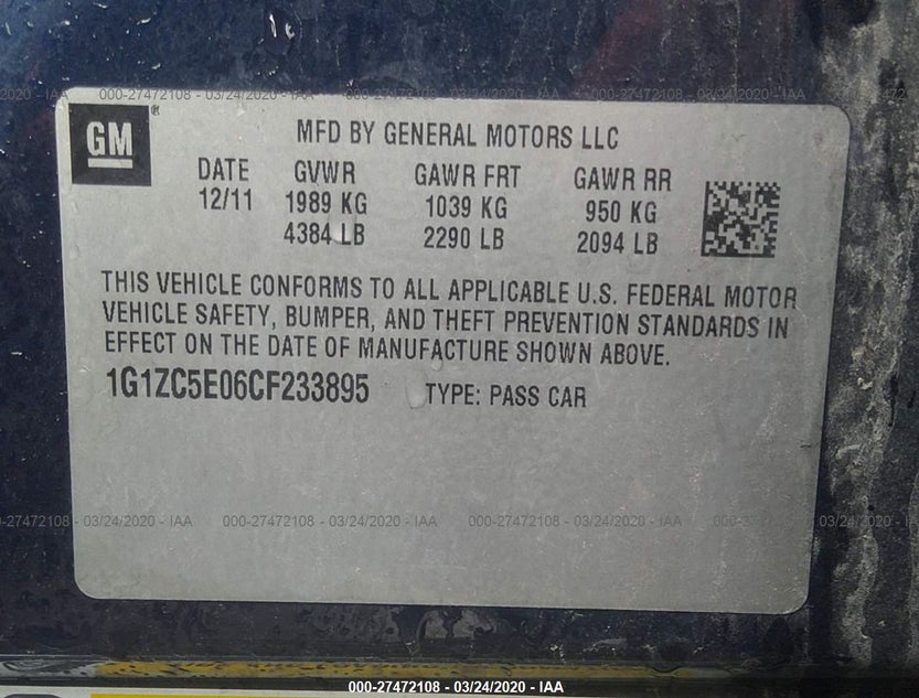 1G1ZC5E06CF233895