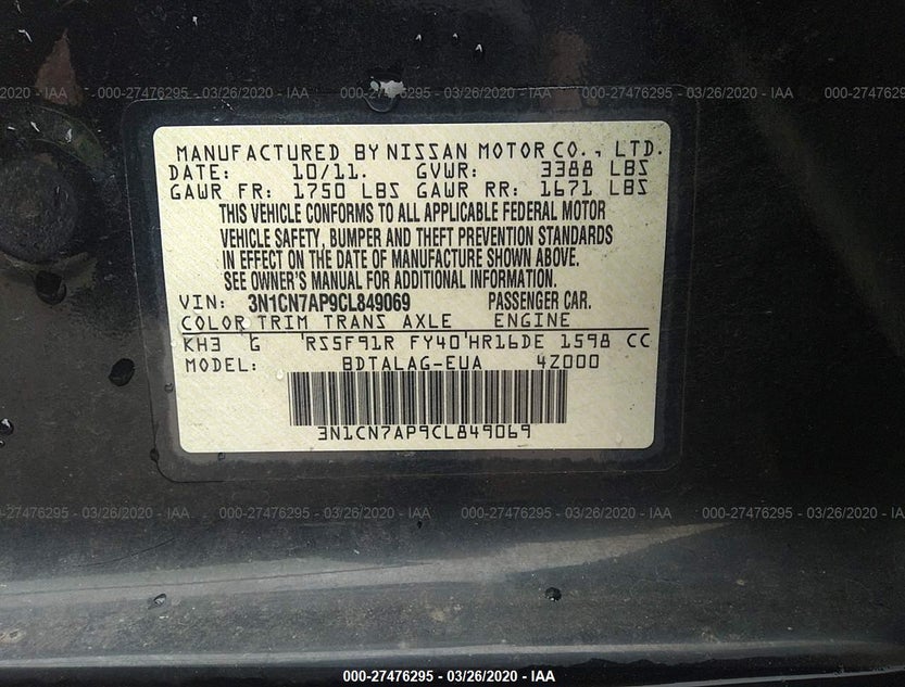 3N1CN7AP9CL849069
