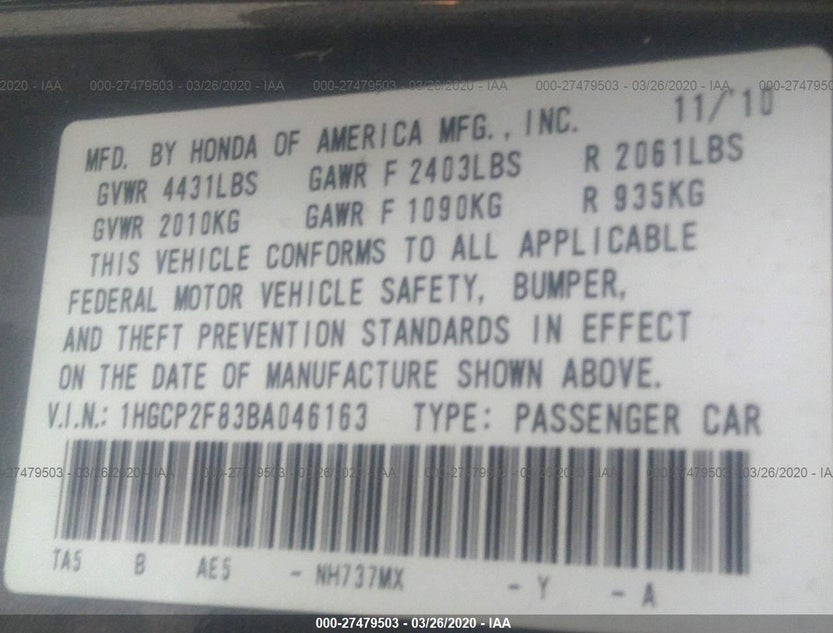 1HGCP2F83BA046163
