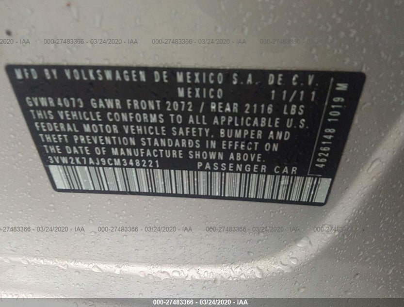 3VW2K7AJ9CM348221